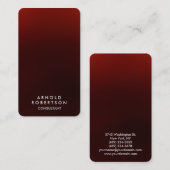 Rounded Corner Brownish Red Elegante Business Card Visitenkarte (Vorne/Hinten)