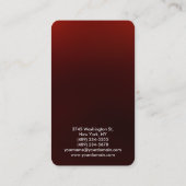 Rounded Corner Brownish Red Elegante Business Card Visitenkarte (Rückseite)