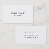 Rounded Corner Classy Stylish Script Business Card Visitenkarte (Vorne/Hinten)