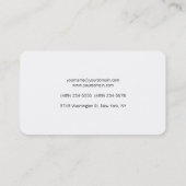 Rounded Corner Classy Stylish Script Business Card Visitenkarte (Rückseite)