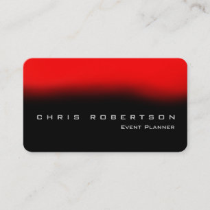Rounded Corner Event Planner Red Business Card Visitenkarte