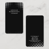 Rounded Corner Gray Black Elegantes Muster Visitenkarte (Vorne/Hinten)