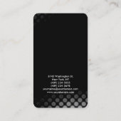 Rounded Corner Gray Black Elegantes Muster Visitenkarte (Rückseite)