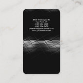 Rounded Corner Gray Black Elegantes Muster Visitenkarte (Rückseite)