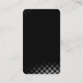 Rounded Corner Gray Black Elegantes Muster Visitenkarte (Rückseite)