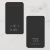Rounded Corner Gray Consultant Manager Visitenkarte (Vorne/Hinten)