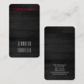 Rounded Corner Gray Holz Hintergrund Elegant Visitenkarte (Vorne/Hinten)