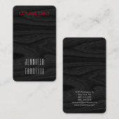 Rounded Corner Gray Holz Hintergrund Elegant Visitenkarte (Vorne/Hinten)