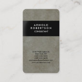 Rounded Corner Gray Stone Wand Schwarz Elegant Visitenkarte (Vorderseite)
