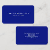 Rounded Corner Phthalo Blue Beruflich Minimal Visitenkarte (Vorne/Hinten)