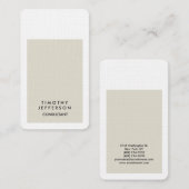 Rounded Corner Premium Linen Elegant Modernes Desi Visitenkarte (Vorne/Hinten)