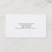 Rounded Corner Script Grau White Business Card Visitenkarte (Rückseite)