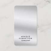 Rounded Corner Silver Gray Elegante Visitenkarte (Vorderseite)