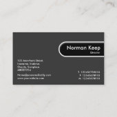 Rounded Edge-Tag - Aquamarin gebürstet Visitenkarte (Rückseite)