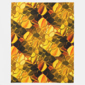 Rounded Formen in goldener Farbe, glänzend sehr go Fleecedecke (Vorderseite)