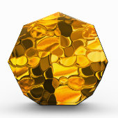 Rounded Formen in goldener Farbe, glänzend sehr go Fotoblock (Vorderseite)