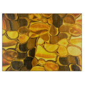 Rounded Formen in goldener Farbe, glänzend sehr go Schneidebrett (Vorderseite)