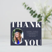 Rounded Foto Frame Abschluss Vielen Dank Postkarte (Stehend Vorderseite)