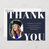 Rounded Foto Frame Abschluss Vielen Dank Postkarte (Vorne/Hinten)