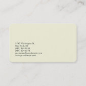 Rounded Monogram Schlicht Beige Trendy Business Ca Visitenkarte (Rückseite)