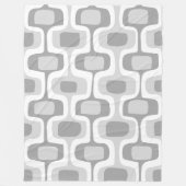 Rounded Rectangle Gray and White Fleecedecke (Vorderseite)