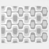 Rounded Rectangle Gray and White Fleecedecke (Vorderseite (Horizontal))