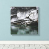 Rounded Rock Cliff by Verzasca River Leinwanddruck (Insitu (Holzboden))