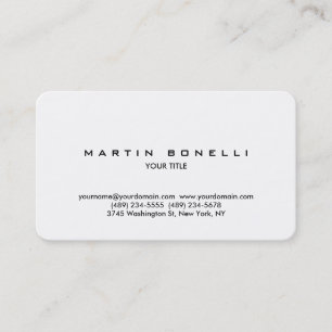 Rounded Simple Schlicht Beruflich Business Card Visitenkarte