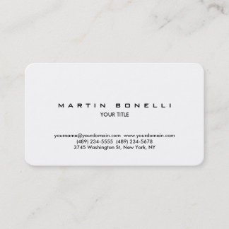 Rounded Simple Schlicht Beruflich Business Card Visitenkarte