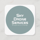 Rounded tech inspiration mit grün weiß quadratische visitenkarte (Vorderseite)