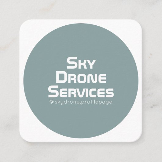 Rounded tech inspiration mit grün weiß quadratische visitenkarte (Vorderseite)