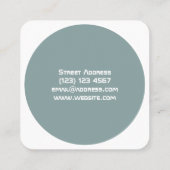 Rounded tech inspiration mit grün weiß quadratische visitenkarte (Rückseite)