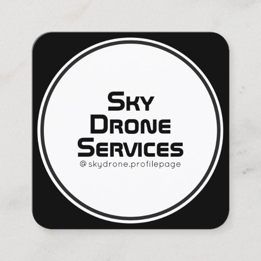 Rounded-Tech-Inspiration Quadratische Visitenkarte (Vorderseite)