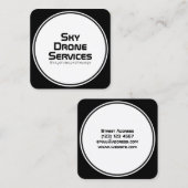 Rounded-Tech-Inspiration Quadratische Visitenkarte (Vorne/Hinten)