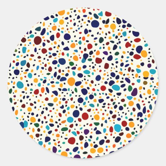 Rounded Terrazzo Stone Polygon Paving Runder Aufkleber (Vorderseite)