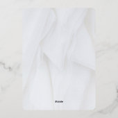 Rounded White/Rose Gold Foil Table No. 1 Folieneinladung (Rückseite)