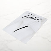 Rounded White/Rose Gold Foil Table No. 1 Folieneinladung (Gedreht)