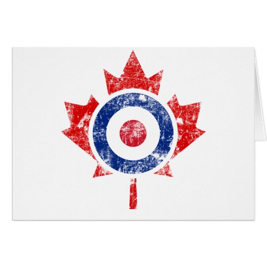 Roundel Canada Curling Hockey Target Grunge Ice (Vorderseite (Horizontal))