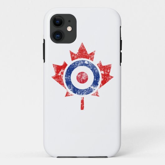 Roundel Canada Curling Hockey Target Grunge Ice Case-Mate iPhone Hülle (Rückseite)