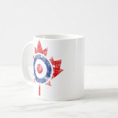 Roundel Canada Curling Hockey Target Grunge Ice Kaffeetasse (Vorderseite Links)