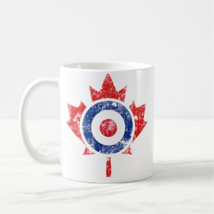 Roundel Canada Curling Hockey Target Grunge Ice Kaffeetasse