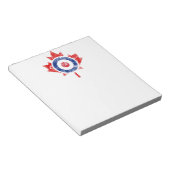 Roundel Canada Curling Hockey Target Grunge Ice Notizblock (angewinkelt)