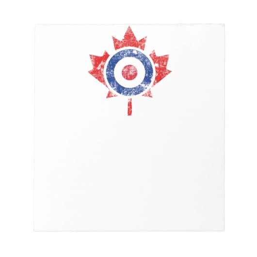 Roundel Canada Curling Hockey Target Grunge Ice Notizblock (Vorderseite)