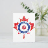 Roundel Canada Curling Hockey Target Grunge Ice Postkarte (Stehend Vorderseite)