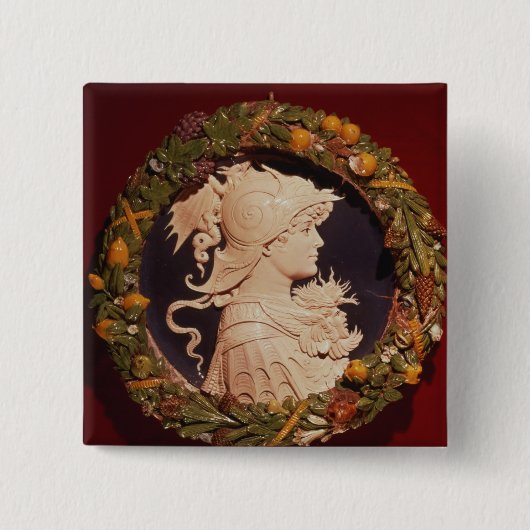 Roundel, das ein Profilporträt trägt Button (Vorderseite)