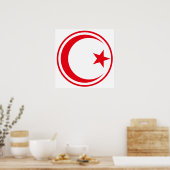 Roundel der tunesischen Luftwaffe Poster (Küche)