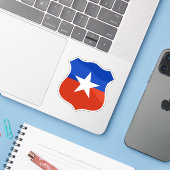Roundel des Chilen Aufkleber (Laptop mit iPhone)