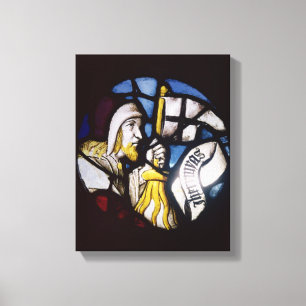 Roundel des Prophets Jeremias, 15. Jahrhundert Leinwanddruck