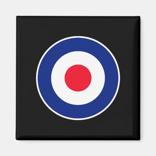 Roundel Graphic auf schwarz Magnet (Vorne)