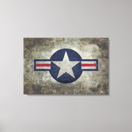 Roundel im Retro-Stil der USAF Leinwanddruck (Vorderseite)
